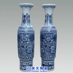 景德鎮(zhèn)落地大花瓶燒制工藝，多作陶瓷禮品用